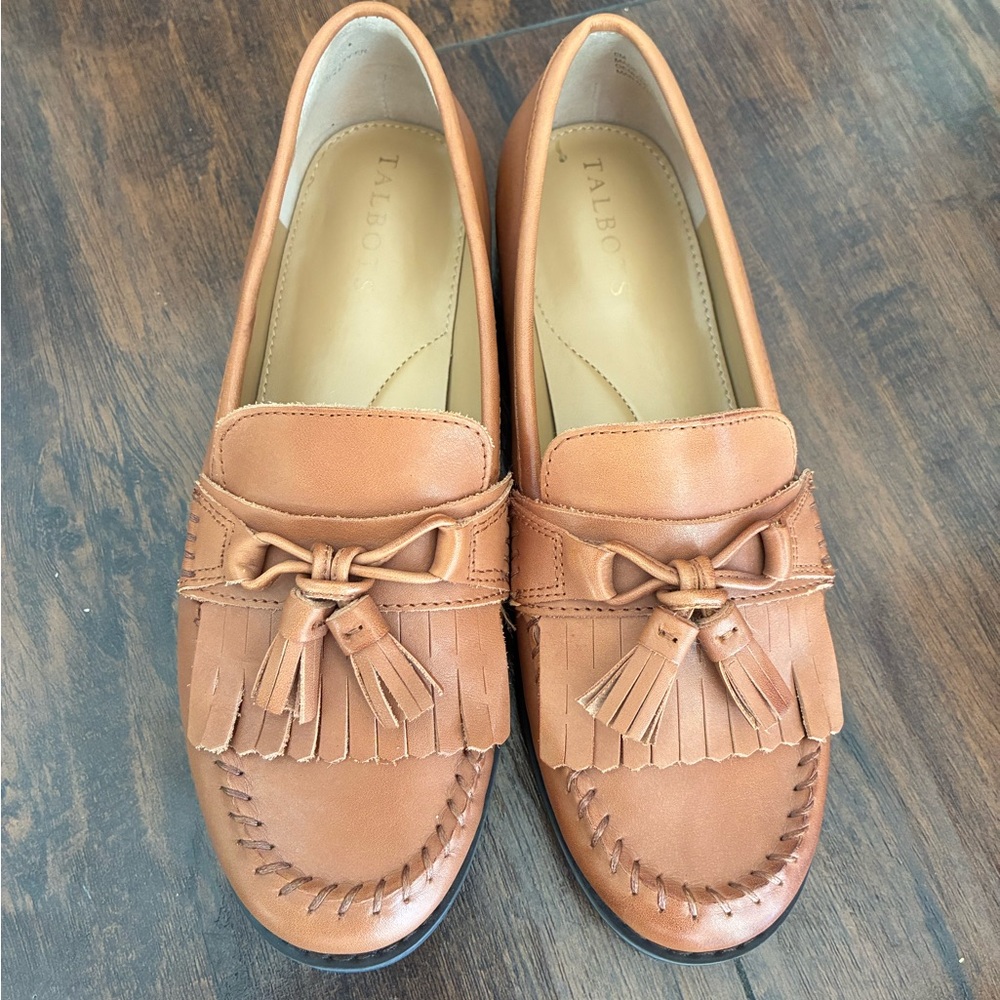 Talbots Brown Leather Loafers with Tassel